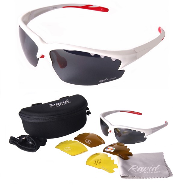 Rapid Eyewear Edge Red Sports Sunglasses. Mens & Womens. Interchangeable  Lenses. Adjustable Frame